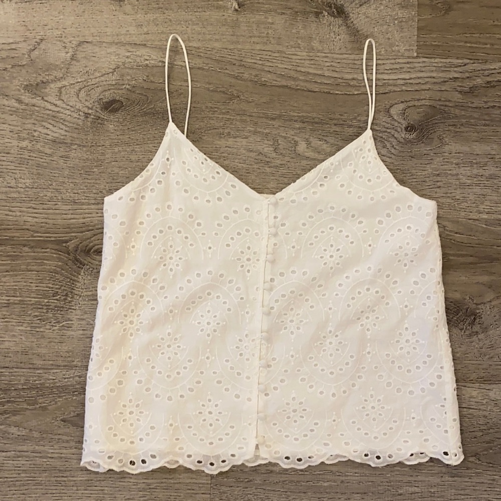 Boho lace cotton tank top